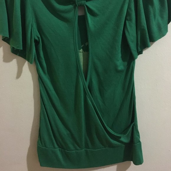 Green Graphics Open Key Hole Shirt - Item#19 - Picture 5 of 5